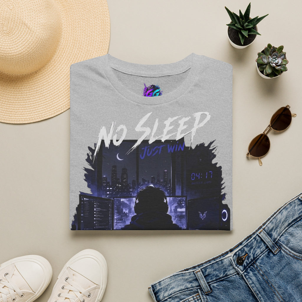 No Sleep "Just Win" Graphic T-Shirt — Gamer Night City Tee