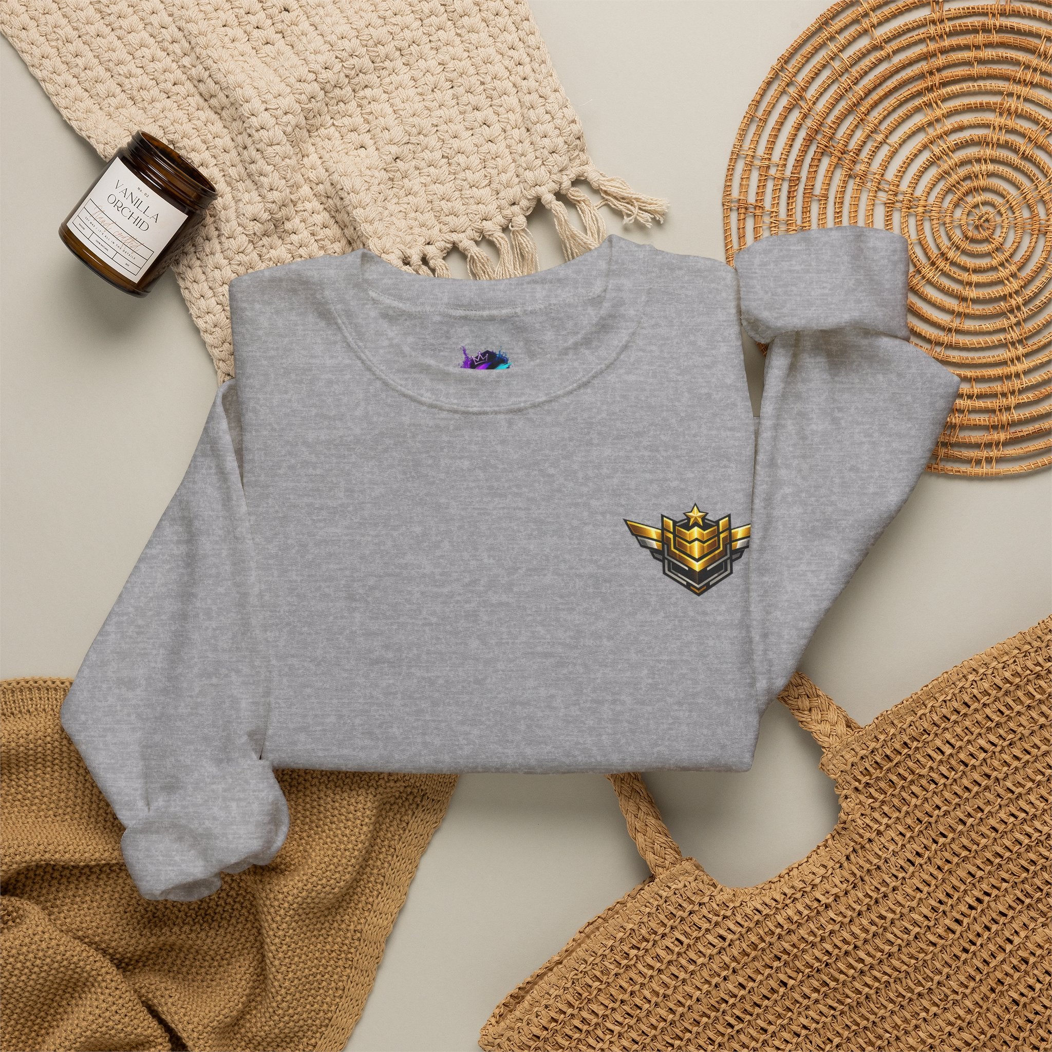 Level 11 Crewneck Sweatshirt — Gamer Badge "Keep Grinding"
