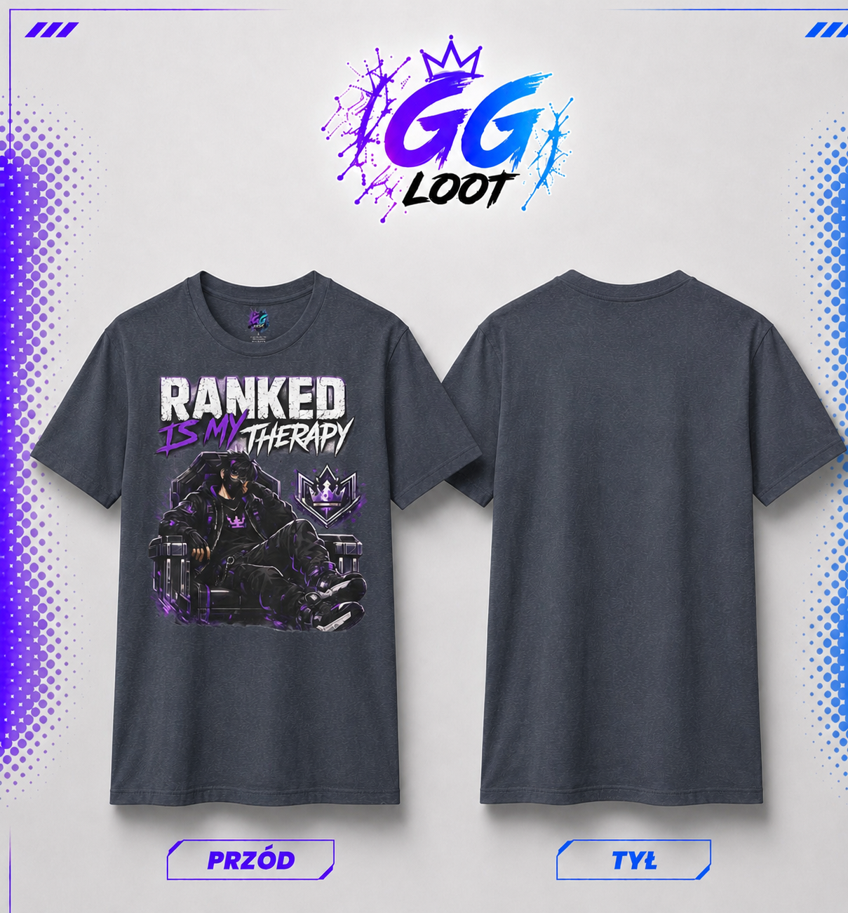 Koszulka "Ranked is my therapy"