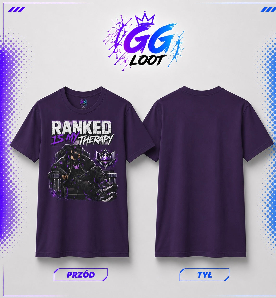Koszulka "Ranked is my therapy"